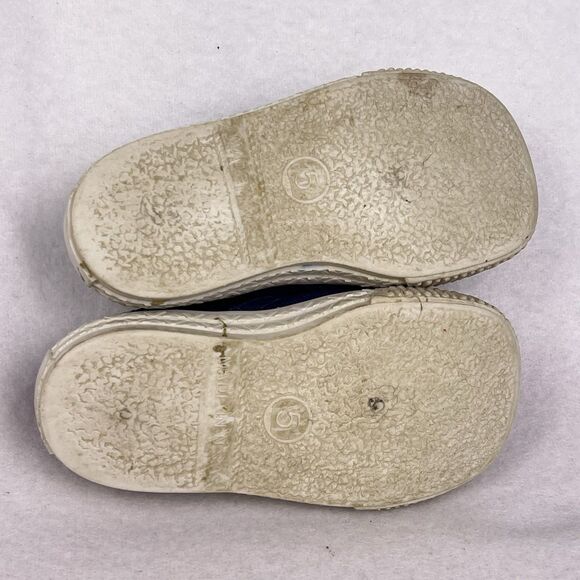 Vintage Canvas Boys Comfort Cushion Blue Sneakers Size 5 Made In USA - Picture 13 of 16